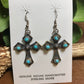 Have Faith Turquoise Cross Earrings - Ny Texas Style Boutique 
