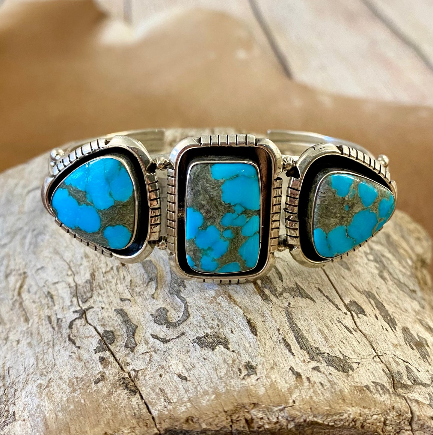 Kingman Turquoise Cuff Bracelet By Jimson Belin