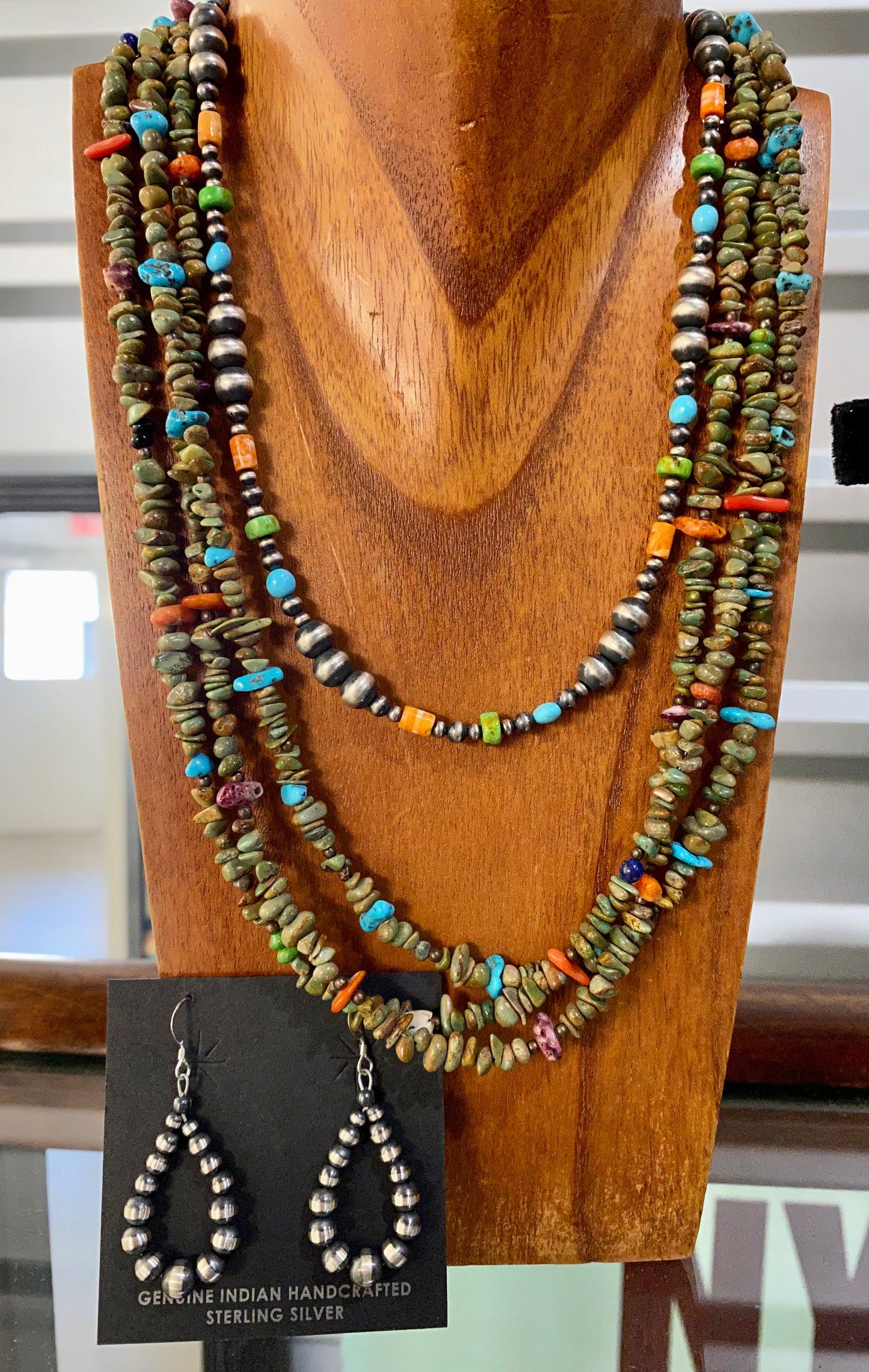 The Bethany 16” Inch Turquoise & Navajo Pearl Necklace