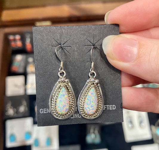 The Opal Silver Earrings - NY Texas Style Boutique