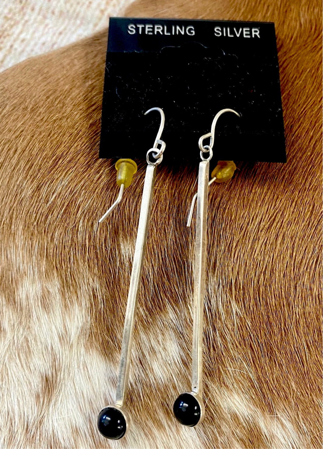 The Long Onyx Earrings - Ny Texas Style Boutique 