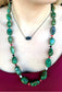 The Cole Green Turquoise Necklace - Ny Texas Style Boutique Green turquoise single strand sterling silver necklace. The perfect piece to add to your jewelry collection. Wear this necklace to your next girls night or to work. This piece can easily be dressed up or down. Pairs well with coral and turquoise jewelry. Pair with a pendant, layer with other necklaces, or wear this beauty alone. The styling options are endless.   Size: 24” Inches length   Stone: Turquoise 