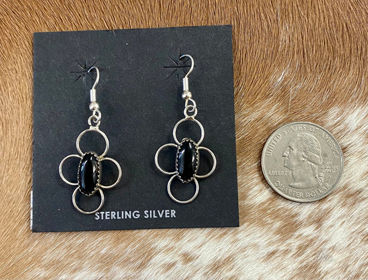The Flora Black Onyx Earrings - NY Texas Style Boutique
