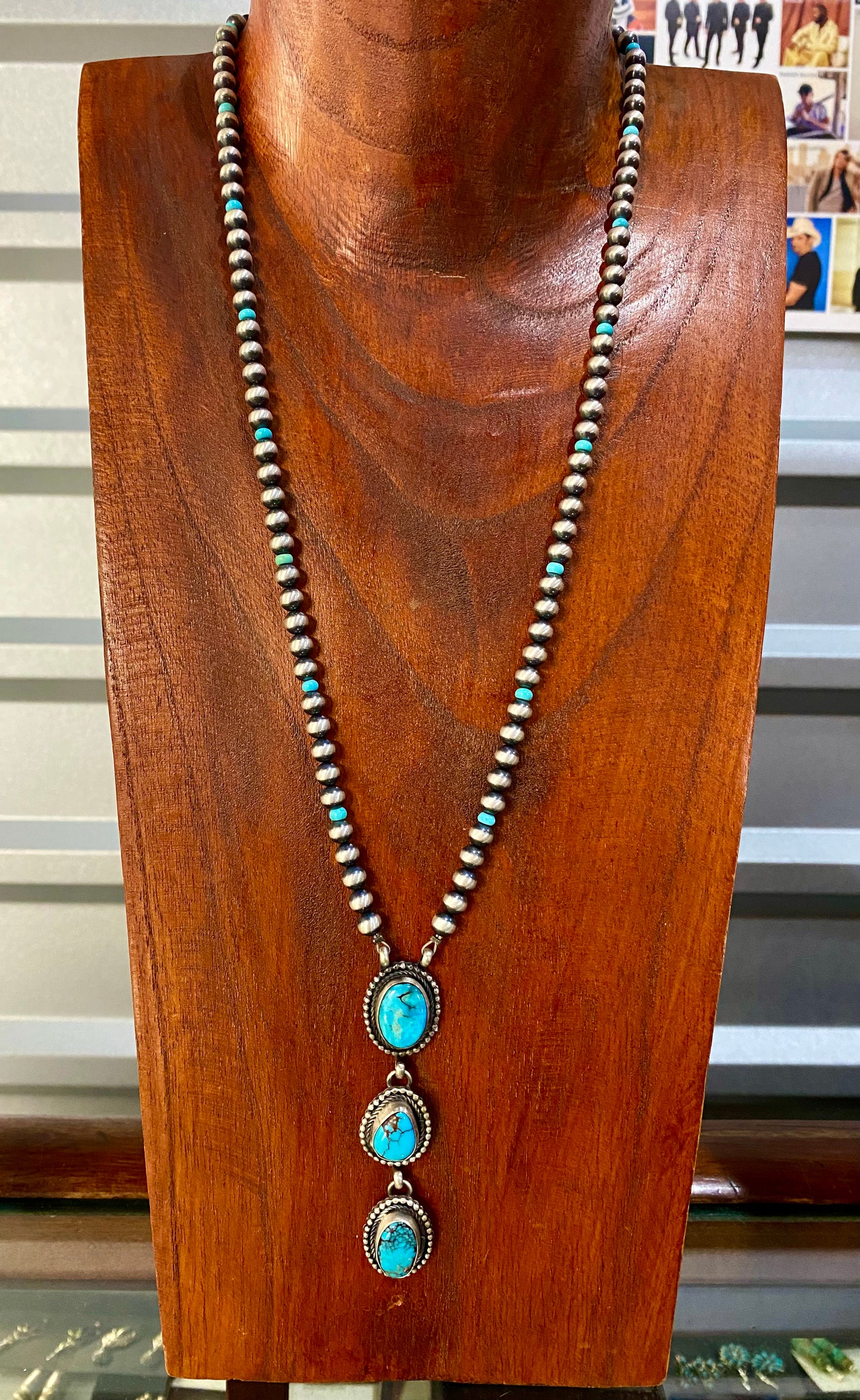 The Danya Turquoise Lariat Necklace